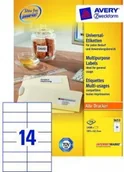 Etykiety do drukarek - Avery Etykiety uniwersalne Zweckform trwałe 105 x 42,3 mm, 14 etykiet/A4 - miniaturka - grafika 1