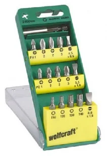 WOLFCRAFT Zestaw końcówek Solid (15 bitów + uchwyt) 2400000 - Klucze i nasadki - miniaturka - grafika 3