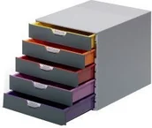 Półki na dokumenty - Durable Pojemnik z pięcioma kolorowymi szufladami VARICOLOR DU168 - miniaturka - grafika 1