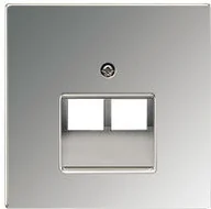 Wyłączniki światła i elektryczne - Jung Pytka centralna RJ11/RJ45 2-krotna - LS Metal Finish Chrome - miniaturka - grafika 1