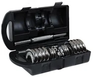 Pozostały sprzęt siłowy - HMS Sztangielki w walizce chrome SJC-15 15 kg SJC-15 - miniaturka - grafika 1