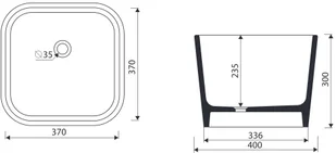 Marmorin Balia 40x37 (PU008010400) - Umywalki - miniaturka - grafika 5