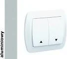 Wyłączniki światła i elektryczne - Kontakt Simon Wyłącznik ścienny Akord żaluzjowy AZ1/26 aluminium srebrny - miniaturka - grafika 1