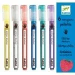 Djeco Zestaw brokatowych markerów 6 kolorów DJ08871 - Przybory szkolne - miniaturka - grafika 2