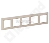 Klawisze i ramki - Legrand 754065VALENA LIFE RAMKA X5 KREMOWA/ZŁOTA - miniaturka - grafika 1
