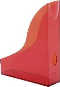 Durable Pojemnik na czasopisma Basic czerwony transparentny DU164-03 - Pojemniki biurowe - miniaturka - grafika 2