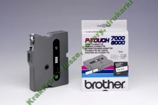 Brother Oryginał Taśma 9mm/8m biała z czarnym nadrukiem TX221 - Dodatki do drukarek i skanerów - miniaturka - grafika 2