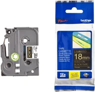 Akcesoria do kas i terminali - Brother taśma 18mm gold on black TZE344 - miniaturka - grafika 1