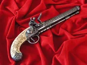 Repliki - broń - Hiszpania POJEDYNKOWY PISTOLET Z ZAMKIEM SKAŁKOWYM Z XVIII w. - miniaturka - grafika 1