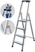Drabiny - Krause Drabina wolnostojąca SAFETY SF-4 stopni - miniaturka - grafika 1