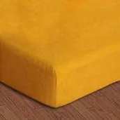 Prześcieradła - Darymex Prześcieradło z gumką Frotte żółte 150/160x200 5907761004948 - miniaturka - grafika 1