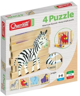 Quercetti Puzzle Jungle, drewniane klocki - Puzzle - miniaturka - grafika 2