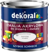 Farby do metalu - Dekoral Emalia Akrylux 0 5 l śnieżnobiała - miniaturka - grafika 1