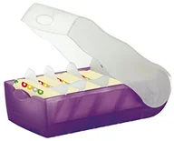 Pomoce naukowe - Han 998-673 Croco pudełko na fiszki o formacie A8, filetowe półprzezroczyste 998-673 - miniaturka - grafika 1