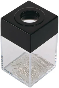 Q-CONNECT POJEMNIK MAGN NA SPINACZE MAŁY TRANSPARENTNY CZARNY KF02132 - Pojemniki biurowe - miniaturka - grafika 4