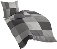 Pościel - Bierbaum 6520_09 Dessin 13 pościel z makosatyny, poszewka na kołdrę: 135x200 cm, poszewka na poduszkę: 80x80 cm, kolor srebrny 6520_13 - miniaturka - grafika 1