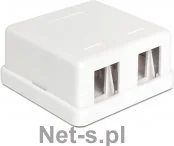 Delock Moduł KEYSTONE PUSZKA MONTAŻOWA NAŚCIENNA 2 PORTY (86207) - Pozostałe akcesoria sieciowe - miniaturka - grafika 2