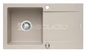 Zlewozmywaki - Pyramis MIDO 76x44 1B 1D beżowy 070001101 - miniaturka - grafika 1
