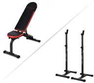Ławki treningowe - Marbo Sport Zestaw MH7 ławka treningowa dwustronna + stojaki regulowane Marbo Sport - miniaturka - grafika 1