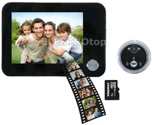 ORNO Elektroniczny wizjer do drzwi 3,5cala z dzwonkiem, podświetleniem nocnym, zoomem i funkcją nagrywania, bateryjny OR-WIZ-1102 OR-WIZ-1102 - Akcesoria do drzwi - miniaturka - grafika 3