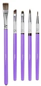 Przybory do gotowania - Wilton 1907-1352 komplet pędzelków do dekorowania, tworzywo sztuczne, fioletowe, 5 elementów 154957 - miniaturka - grafika 1