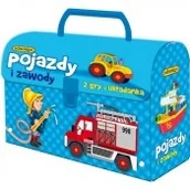 Zabawki interaktywne dla dzieci - Adamigo Gra Kuferek Pojazdy i Zawody - miniaturka - grafika 1