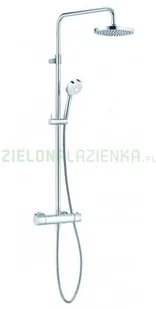 Kludi Logo Zestaw prysznicowy natynkowy z termostatem chrom 6809505-00 - Zestawy prysznicowe - miniaturka - grafika 2