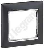 Klawisze i ramki - Legrand Valena Ramka Pojedyncza Czarny/Srebro - 770391 - miniaturka - grafika 1