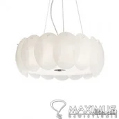 Oprawy, klosze i abażury - Ideal Lux OVALINO SP8 BIANCO oprawa wisząca 8 x 60W E27 90481 090481 - miniaturka - grafika 1