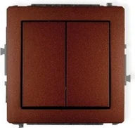 Wyłączniki światła i elektryczne - Karlik Łącznik świecznikowy 9DWP-2 brązowy metalik - miniaturka - grafika 1
