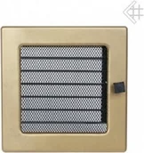 Akcesoria kominkowe - Kratki.pl Kratka 17/17 złoto galwaniczne z żaluzją - miniaturka - grafika 1