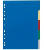Przekładki do segregatorów - DURABLE Przekładka PP A4, kolorowe indeksy, 5 części - miniaturka - grafika 1