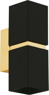 Eglo Kinkiet lampa ścienna oprawa Passa 2x4W GU10 czarny/złoty LED 95373 - Lampy ścienne - miniaturka - grafika 2
