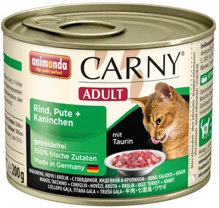 Animonda Carny Adult smak wołowina indyk i królik 200g - Mokra karma dla kotów - miniaturka - grafika 4