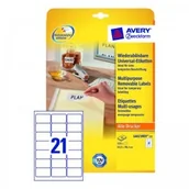 Etykiety do drukarek - Avery Etykiety uniwersalne Zweckform usuwalne 63,5 x 38,1 mm, 525 etykiet - miniaturka - grafika 1
