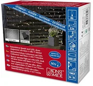 Pozostałe oświetlenie - Konstsmide Konstmide 3727-100 łańcuch świetlny do użytku zewnętrznego (IP44), czujnik światła i timer 6 i 9 godzin, 80 diod o barwie światła: białej ciepłej, czarny kabel, zestaw nie zawiera 2 baterii - miniaturka - grafika 1