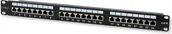Panele krosownicze - Techly Techly Patch panel 19 1U STP 24 porty RJ45 Cat6 T568A/B z półką czarny 022878 - miniaturka - grafika 1