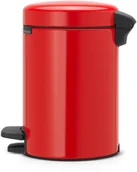 Kosze na śmieci - Brabantia Kosz na śmieci pedałowy NewIcon 3l czerwony (112140) - miniaturka - grafika 1