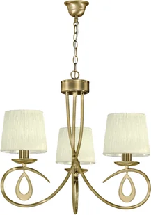 Candellux Żyrandol klasyczna LAMPA abażurowa OPRAWA wisząca ARNIKA 33-21670 Patyna ecru - Lampy sufitowe - miniaturka - grafika 4