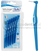 Szczoteczki międzyzębowe - TePe ID Angle (0.6mm) niebieski 6szt. - zestaw szczoteczek międzyzębowych (szczo - miniaturka - grafika 1