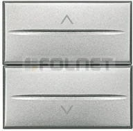 Wyłączniki światła i elektryczne - Bticino Przełącznik podwójny AXIAL 1-0-2 2 moduł - Axolute HC4027/2 - miniaturka - grafika 1