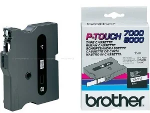 Brother TX335 Taśma Laminowana - biały nadruk - czarne tło, 12mm - Etykiety do drukarek - miniaturka - grafika 3