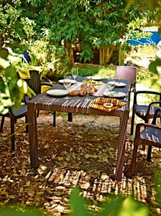 ALLIBERT stół Melody brązowy - Stoły ogrodowe - miniaturka - grafika 7