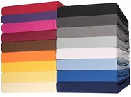 Prześcieradła - CelinaTex Celinatex 4555 Lucina prześcieradło z gumką na materac nawierzchniowy, dżersej ze streczem, bawełna, 140x200 do 160x200 cm, ciemnoszare 4555 - miniaturka - grafika 1