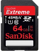Karty pamięci - SanDisk SDXC Extreme HD Video 45MB/s 64GB (SDSDX-064G-X46) - miniaturka - grafika 1
