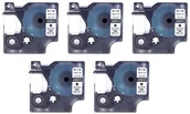 Taśmy do drukarek barwiące - Dymo Aimotech Taśma 5-pak zamiennik do 12mm/7m biała czarny nadruk D1 5x45013 5xA45013 - miniaturka - grafika 1