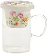 Kubki - Nuova Cer Kubek ze szkła borokrzemowego z zaparzaczem 325ml R2S Romantic 352 FLDC - miniaturka - grafika 1