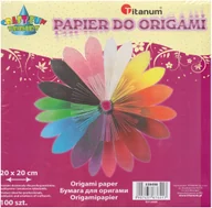 Prace ręczne dla dzieci - Titanum Papier do origami 20 x 20 cm 100 arkuszy 338498 - miniaturka - grafika 1