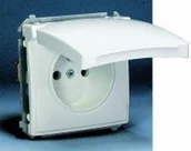 Gniazdka elektryczne - Kontakt Simon GNIAZDO Pojedyncze Z PRZESŁONĄ TORÓW z uziemieniem IP44 BMGZ1BZ.01 - miniaturka - grafika 1