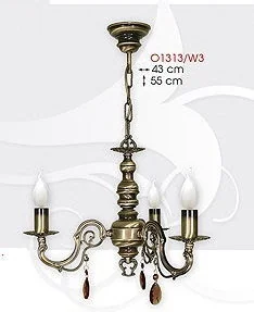 Lemir Antares Żyrandol 3 - punktowy - Patyna O1313/W3 426 / O1313/W3 - Lampy sufitowe - miniaturka - grafika 2